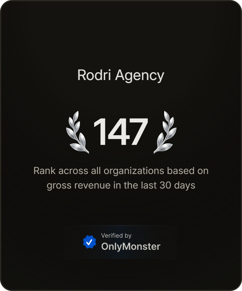 Rodri Agency — Rank #147 verified by OnlyMonster